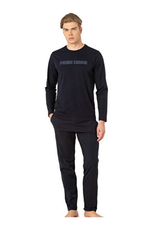 Erkek Uzun Kollu Bisiklet Yaka Pijama TAKIM-6093