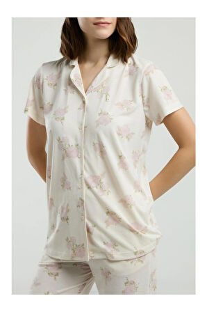 Kadın Gömlek Pijama Takımı-9007
