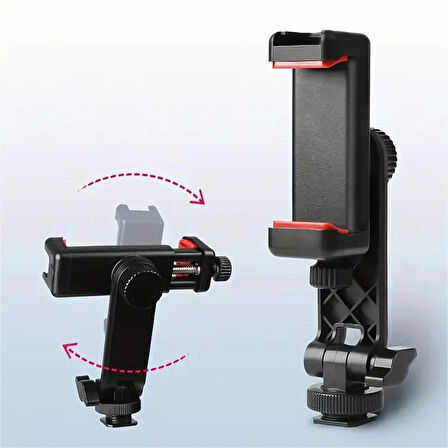 Microcase Çok Amaçlı Döner Başlıklı Telefon Tutucu Parça - SİYAH AL4981