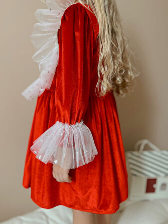 Velvet Kırmızı Kadife Elbise