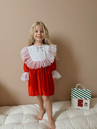 Velvet Kırmızı Kadife Elbise