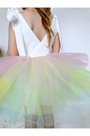 Jolie Taçlı Kız Çocuk Parti Elbisesi