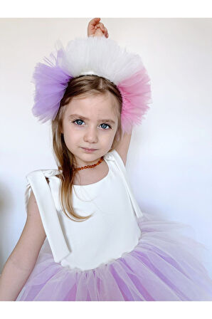 Jolie Taçlı Kız Çocuk Parti Elbisesi