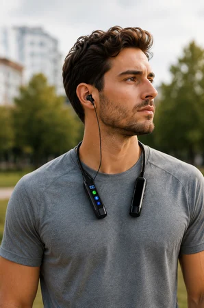 Boyun Bantlı Ultra HD Bluetooth Kablosuz Kulaklık | Type-C | Dijital Ekran | TF Kart | 2800 mAh 600 Saat