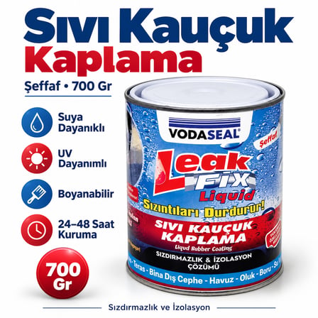 Leak Fix Liquid Su Sızdırmazlık Sıvı Kauçuk Kaplama Izalasyon İzolasyon Sızdırmaz Şeffaf 700 Gr