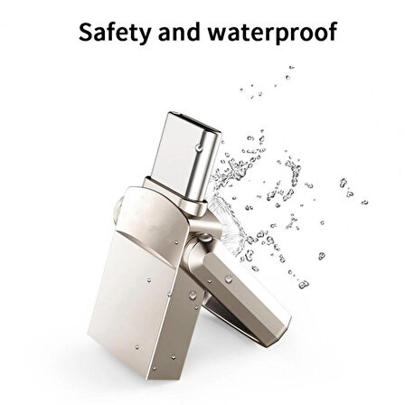 32GB-64GB-512-1TB Type-C Flash Bellek 3.1 USB Bellek Mini Metal Dual Hem Telefona Hem Bilgisayara