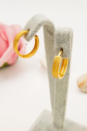 22 Ayar Altın 4 Gram Gizli Klips Kadın Küpe LKKP1340