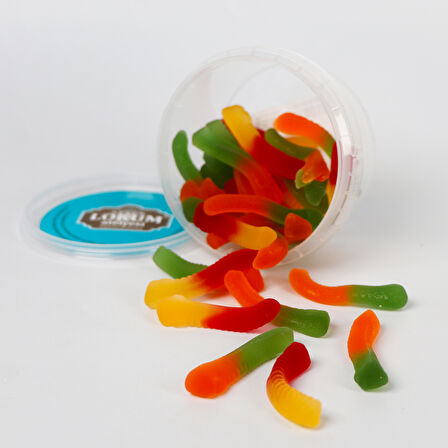 Karışık Meyve Aromalı Yumuşak Şeker (Solucan Şekilli) 120 G