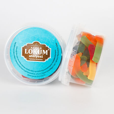 Karışık Meyve Aromalı Yumuşak Şeker (Solucan Şekilli) 120 G
