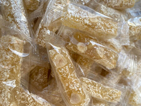 Hindistan Cevizi Kaplı Fındıklı Lokum 4 kg – Tek Tek Paketli, Kahve Yanı İkramlık