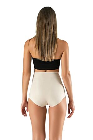 Kadın Ten Yüksek Bel Slip Toparlayıcı Korse Dikişsiz Lazer Kesim Inceltici Silikonlu