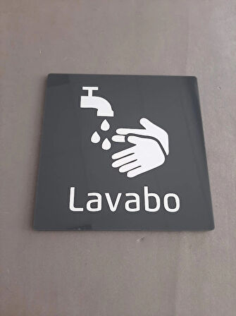 Lavabo Kendinden Yapışkanlı Yönlendirme Levhası