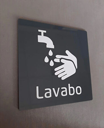 Lavabo Kendinden Yapışkanlı Yönlendirme Levhası