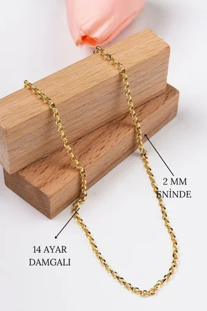 14 Ayar 2,2 Gram 50 CM Altın Zincir Kolye LKZNC1108