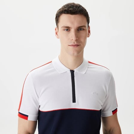 L.acoste Yarım Fermuar Colorblack Polo T-shirt