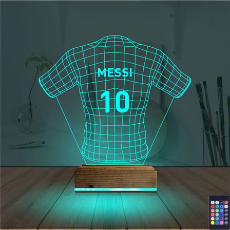 Futbol Forma Taraftar Kişiye Özel 3D Lamba - Masa Gece Lambası