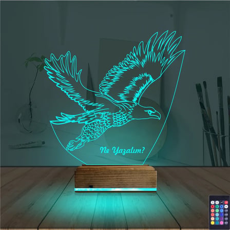 Kartal Taraftar Kişiye Özel 3D Lamba - Masa Gece Lambası