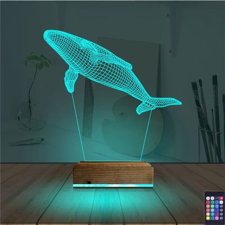 Balina 3D Lamba - Masa Gece Lambası