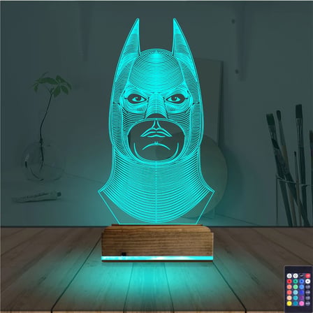 Batman Çizgi Karakter 3D Lamba - Masa Gece Lambası