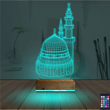Cami 3D Lamba - Masa Gece Lambası