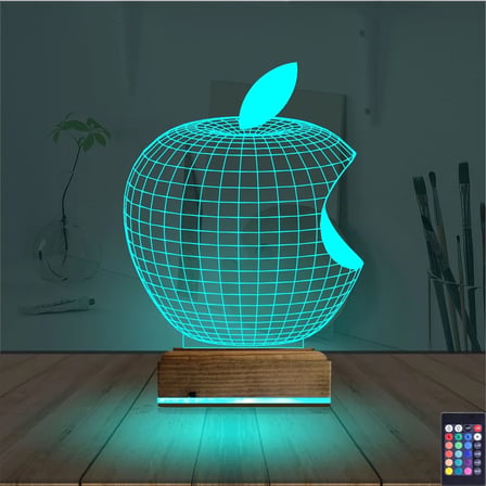 Elma Diyetisyen 3D Lamba - Masa Gece Lambası