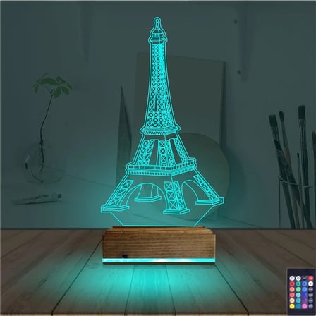 Eyfel Kulesi 3D Lamba - Masa Gece Lambası