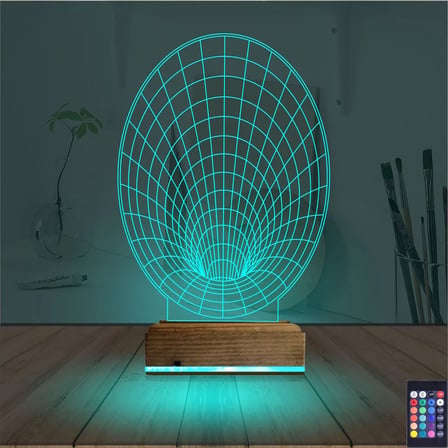 Geometrik Dekoratif 3D Lamba - Masa Gece Lambası