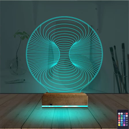 Geometrik Dekoratif 3D Lamba - Masa Gece Lambası