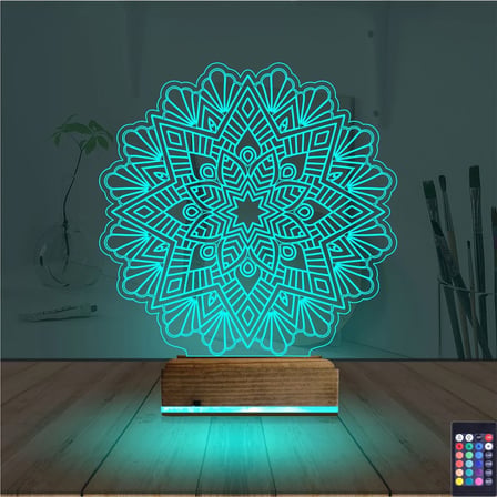 Mandala 3D Lamba - Masa Gece Lambası