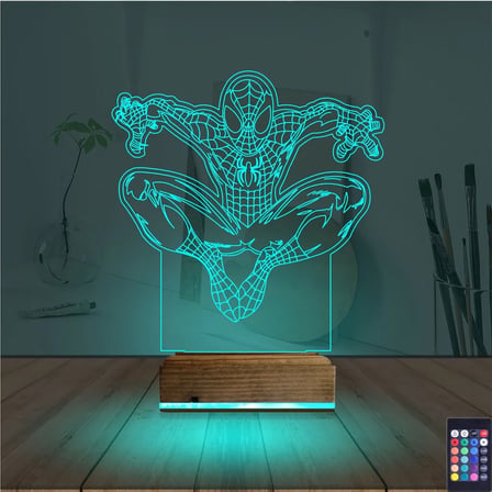 Örümcek Adam Spider Man 3D Lamba - Masa Gece Lambası