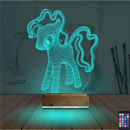 Ponny At Çocuk Odası 3D Lamba - Masa Gece Lambası