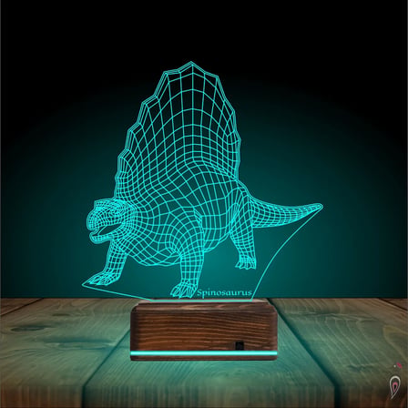 Dinozor Spinosaurus 3D Lamba - Masa Gece Lambası
