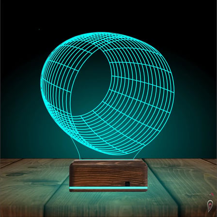 Geometrik Dekoratif 3D Lamba - Masa Gece Lambası