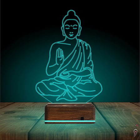 Yoga Buda 3D Lamba - Masa Gece Lambası