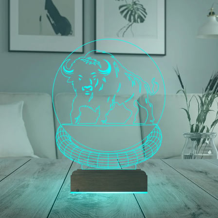 Bufalo Tasarım 3D Lamba - Masa Gece Lambası
