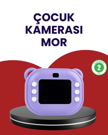 Eğlenceli Şipşak Çocuk Kamerası – Oyun Müzik ve 18 Efektli Anında Baskı