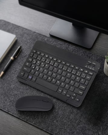Bluetooth Klavye Mouse Seti Taşınabilir Wireless Bilgisayar Aksesuarı