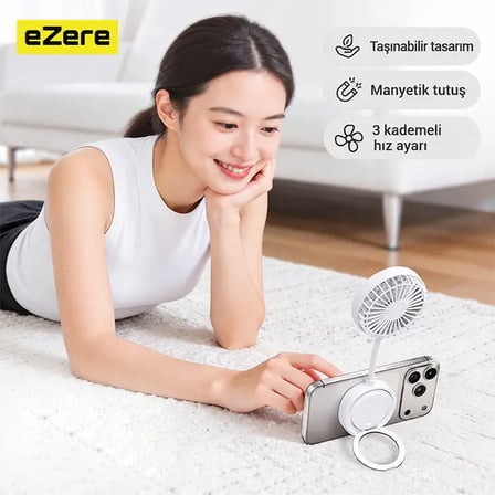 Ezere FlexCool MagSafe Manyetik Telefon Fanı – Taşınabilir Mini Vantilatör-(57