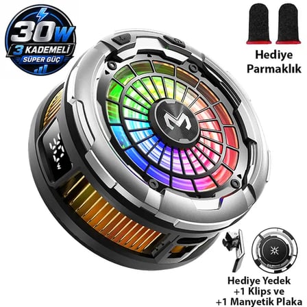 CX26 Ultra 30W Manyetik Telefon Soğutucu | RGB MagSafe Mobil Oyun Soğutucusu | Yap