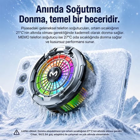 CX26 Ultra 30W Manyetik Telefon Soğutucu | RGB MagSafe Mobil Oyun Soğutucusu | Yap