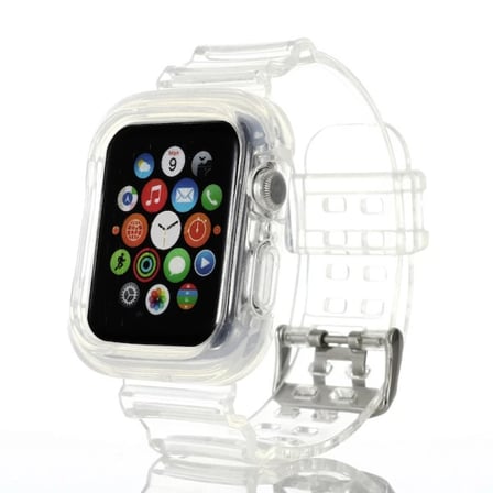 ALLY Apple Uyumlu Watch 6-SE-5-4 44mm / 3-2-1 42mm Kayış Kordon Kılıf Silikon-(5775)