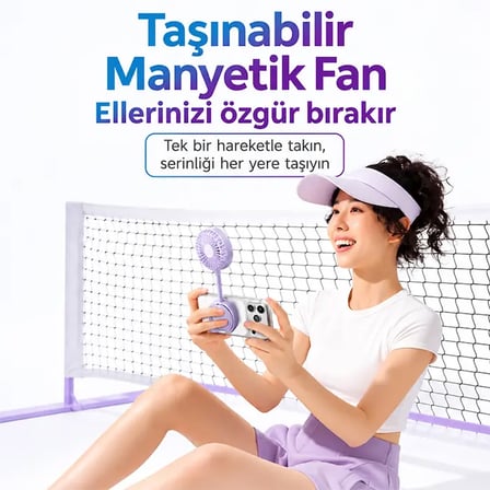 Ezere FlexCool MagSafe Manyetik Telefon Fanı – Taşınabilir Mini Vantilatör-(57