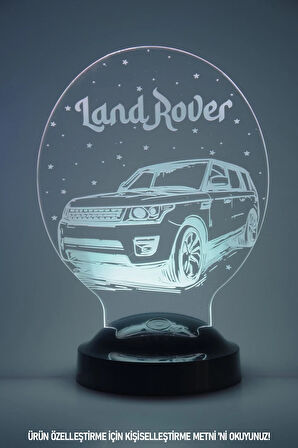 Land Rover Temalı 3D LED Lamba | Arazi Aracı Tutkunlarına Özel Hediye - LoveLamp