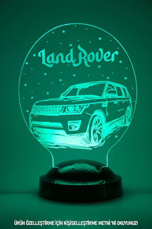 Land Rover Temalı 3D LED Lamba | Arazi Aracı Tutkunlarına Özel Hediye - LoveLamp