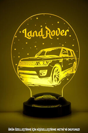 Land Rover Temalı 3D LED Lamba | Arazi Aracı Tutkunlarına Özel Hediye - LoveLamp