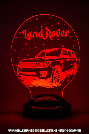 Land Rover Temalı 3D LED Lamba | Arazi Aracı Tutkunlarına Özel Hediye - LoveLamp