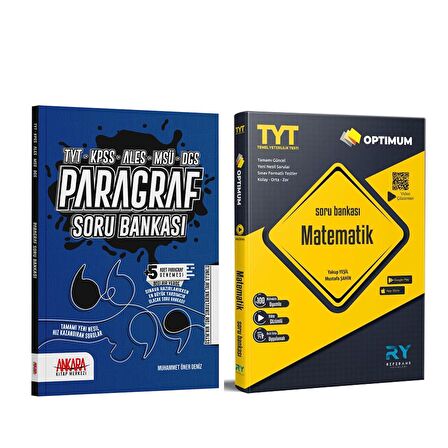 Referans TYT Matematik ve AKM Paragraf Soru Bankası Seti 2 Kitap