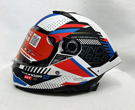 MT Kask Thunder 4sv Luminenc A7 Mat Renk - Şefaf Vizörlü M