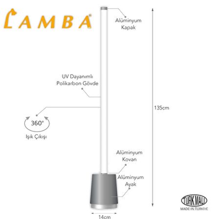 Lambaled Line Dimmer Kumandalı Beyaz Işık ( 6500K ) Lambader