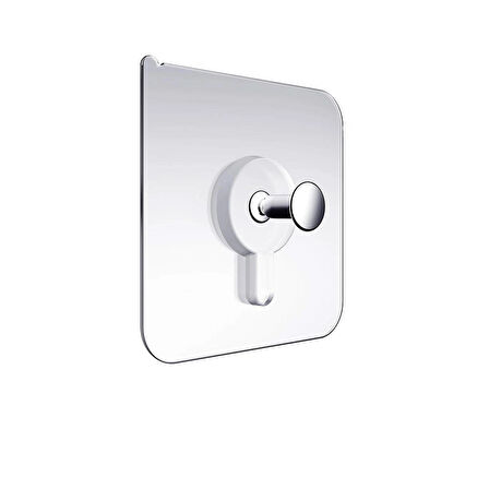 Microcase Güçlü Plastik Yapışkanlı Hanger Vidasız Eşya Ürün Taşıma Askılık 1 Adet - Şeffaf AL4344